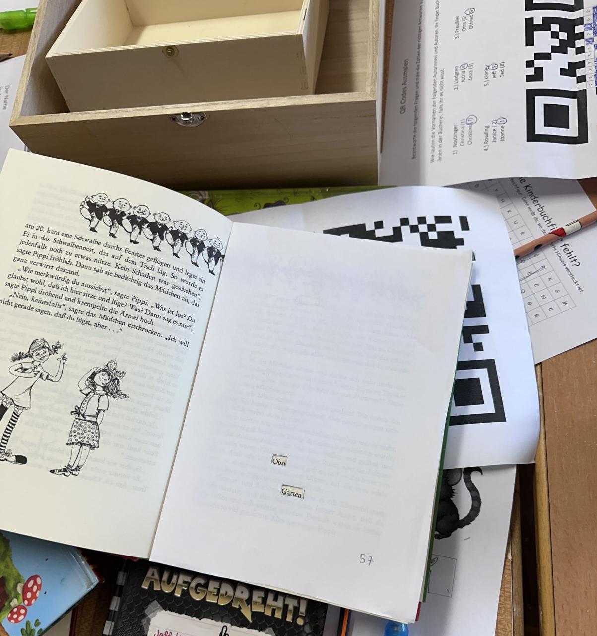 Actionbound Das verschwundene Buch, Kinder in der Bibliothek